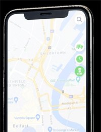 The courier delivery app driver screen
